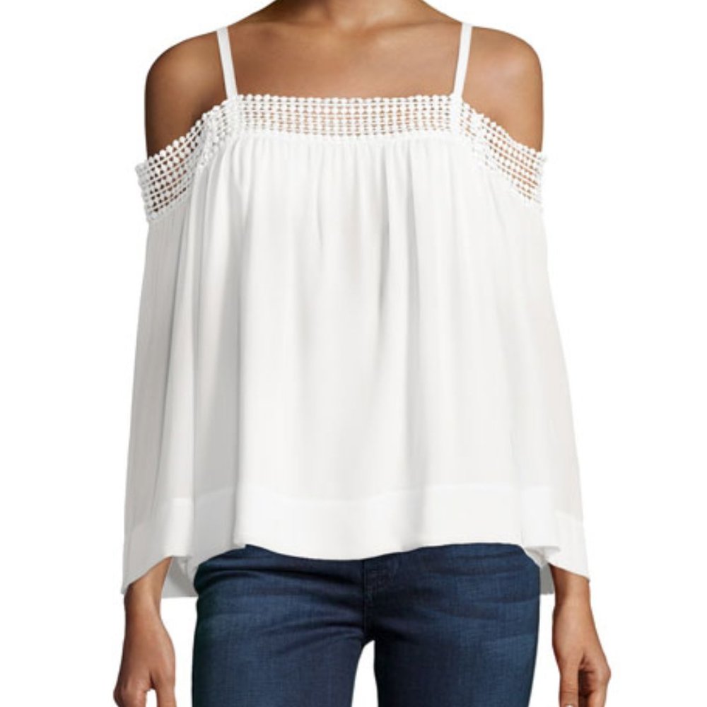 Rebecca Minkoff Sirena Off-the-Shoulder Silk Top